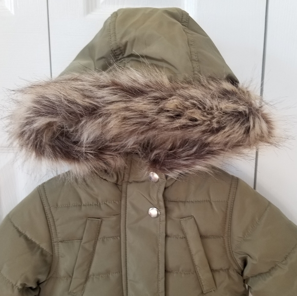 Carter's Faux Fur Trim Parka Puffer Coat 2T - Picture 8 of 8